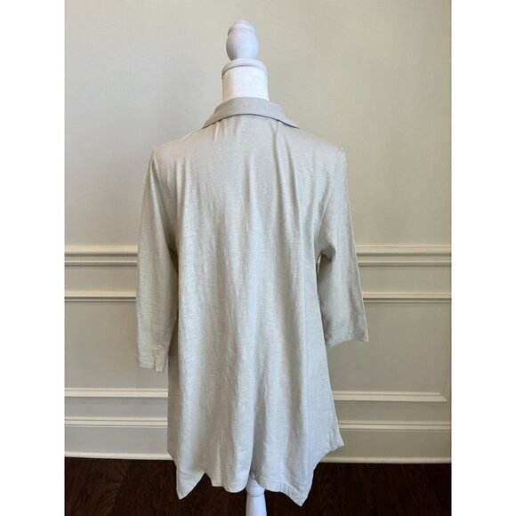 Soft Surroundings Women's Sz S Danielle Tunic Button Down Blouse Moonbeam NEW - Picture 3 of 9